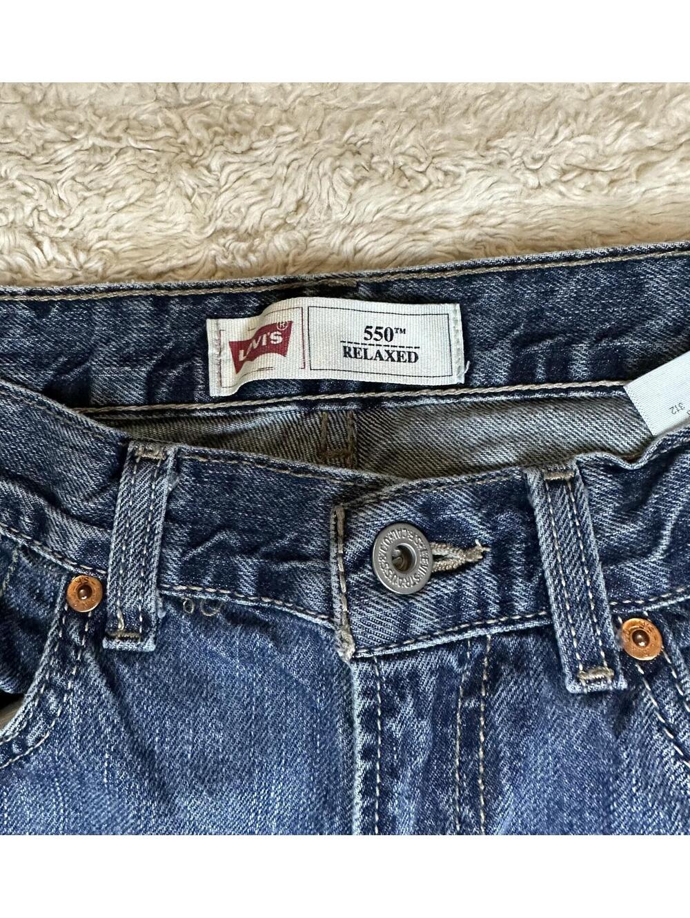 Levi's 550 Relaxed Fit medium wash straight leg denim jeans Size 29x29 - Picture 4 of 10
